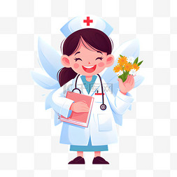 医生护士劳动节图片_劳动节卡通手绘医护人员素材15