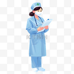 医生护士劳动节图片_劳动节卡通手绘医护人员素材31