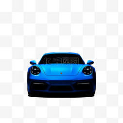 密封条汽车图片_蓝色汽车元素立体免抠图案