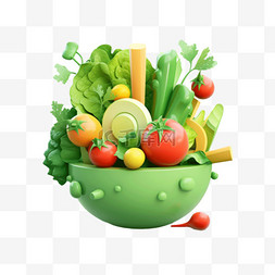 健康果蔬图片_健康果蔬元素立体免抠图案