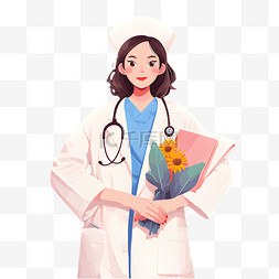 外国医护图片_劳动节卡通手绘医护人员素材10