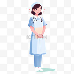 护士工作卡通图片_劳动节卡通手绘医护人员素材16