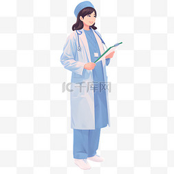 护士工作卡通图片_劳动节卡通手绘医护人员素材32