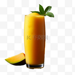 芒果果汁元素立体免抠图案