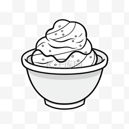 冰淇淋线图片_线稿冰淇淋元素立体免抠图案