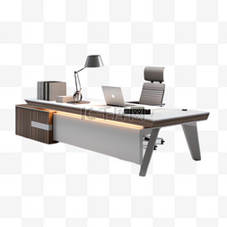 办公桌椅元素立体免抠图案