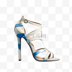 蓝色高跟鞋图片_蓝色高跟鞋元素立体免抠图案