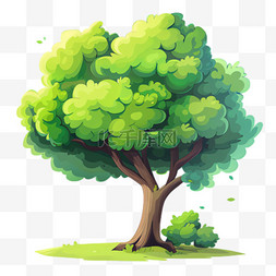 茂密树木元素立体免抠图案