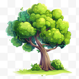 茂密树木元素立体免抠图案