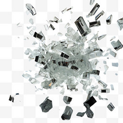 水晶碎片元素立体免抠图案