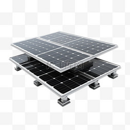 太阳图片_太阳板能源元素立体免抠图案