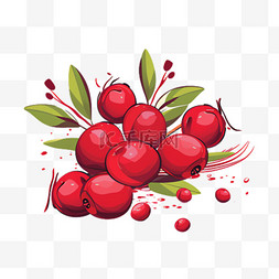 樱桃水果元素立体免抠图案
