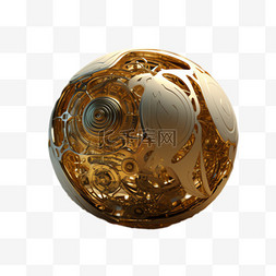 金属圆球元素立体免抠图案