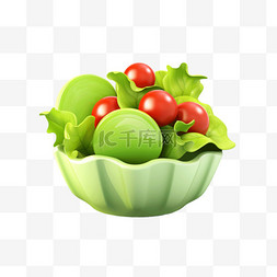 蔬菜伴侣图片_蔬菜沙拉元素立体免抠图案