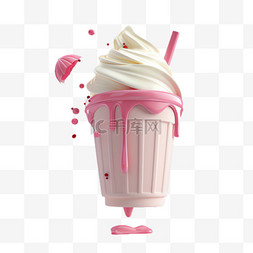 冰淇淋甜点图片_冰淇淋甜点元素立体免抠图案
