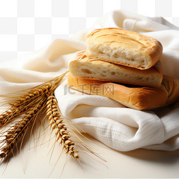 写实面包面包图片_面包桌布元素立体免抠图案