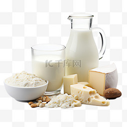 奶酪图片_牛奶奶酪元素立体免抠图案
