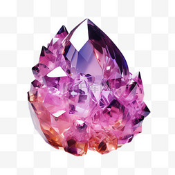 粉钻水晶元素立体免抠图案