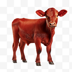 母牛动物元素立体免抠图案