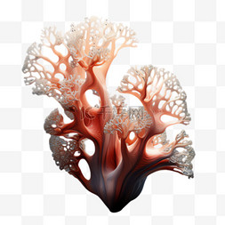 珊瑚海洋元素立体免抠图案