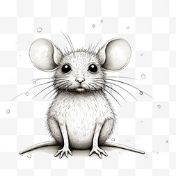 老鼠动物元素立体免抠图案