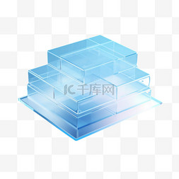 透明方块元素立体免抠图案