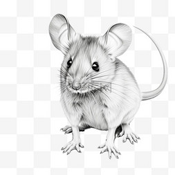 老鼠动物元素立体免抠图案
