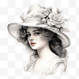 女士帽子帽子图片_帽子女士元素立体免抠图案