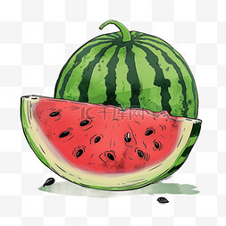 红色西瓜水果图片_夏天水果素材西瓜