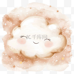 可爱云朵装饰图片_可爱云朵元素立体免抠图案