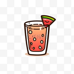 红色西瓜汁图片_夏天水果素材西瓜汁