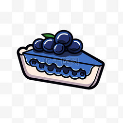 蓝莓蛋糕图片_蓝莓蛋糕元素立体免抠图案