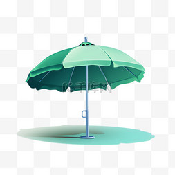 大伞图片_绿色大伞元素立体免抠图案