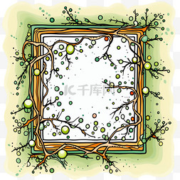 方框图片_绿色方框元素立体免抠图案