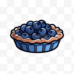 蓝莓蛋糕图片_蓝莓蛋糕元素立体免抠图案