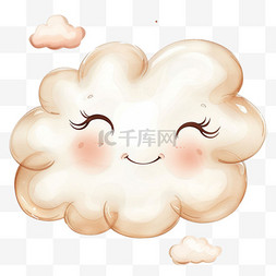可爱云朵元素立体免抠图案