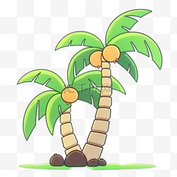 夏日主题装饰素材椰子树