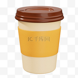 奶茶杯c4d图片_3D立体杯子样机纸杯饮料杯环保免