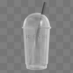 一次性饮料杯图片_3D立体塑料杯子免抠素材