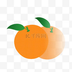 部队风格图片_半调波点风格夏日水果橙子图片