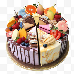 美味蛋糕图片_美味蛋糕元素立体免抠图案