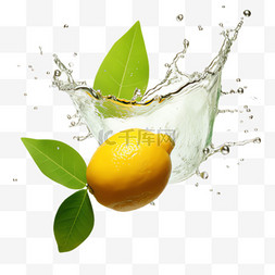 柠檬图案图片_柠檬水果元素立体免抠图案