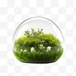 立体写实图片_绿植盆栽元素立体免抠图案
