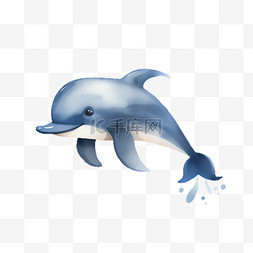 免抠海豚图片_海豚海洋元素立体免抠图案