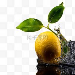 柠檬图案图片_柠檬水果元素立体免抠图案