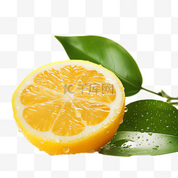 柠檬水果元素立体免抠图案