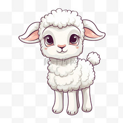 绵羊羊羔元素立体免抠图案