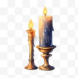 蜡烛火焰元素立体免抠图案
