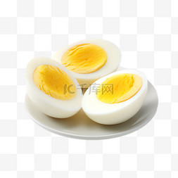 鸡蛋蛋黄元素立体免抠图案