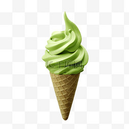 甜筒冰淇淋png图片_甜筒冰淇淋元素立体免抠图案